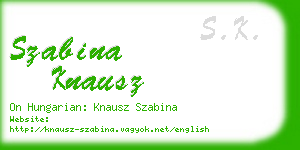 szabina knausz business card